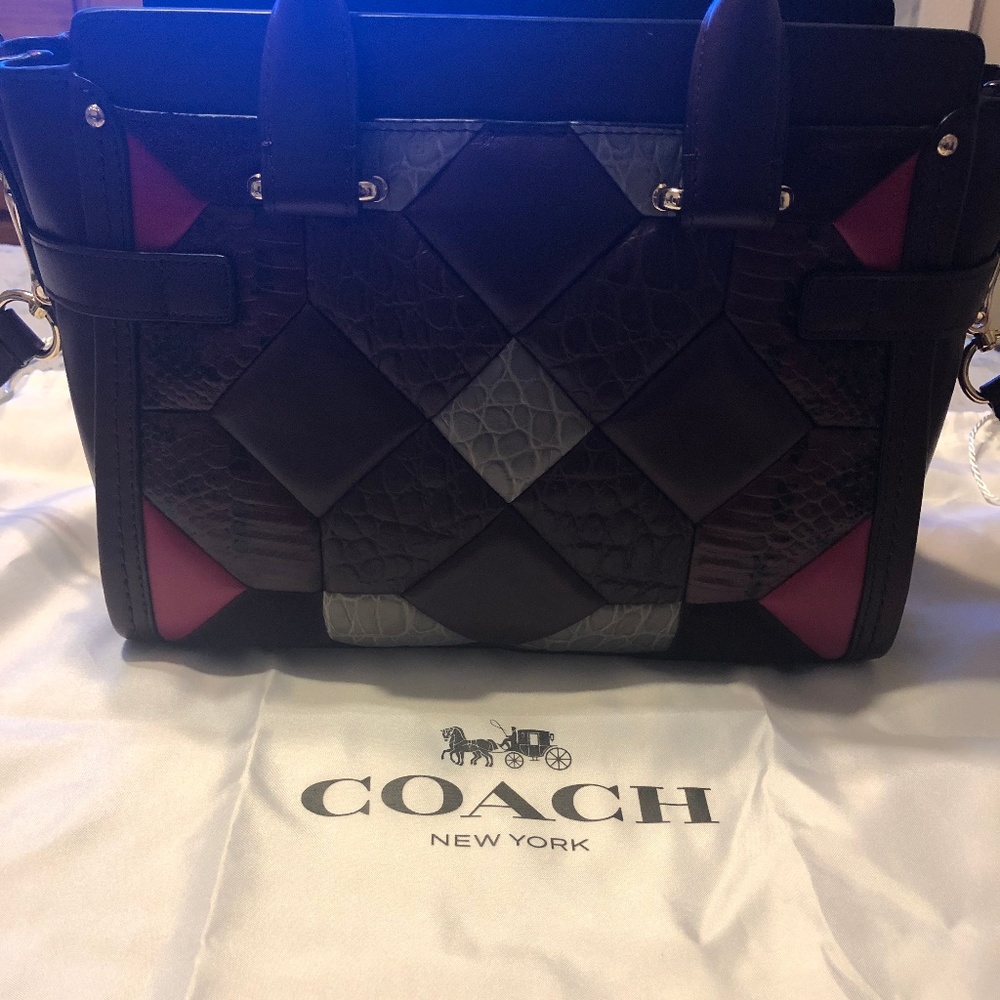 Coach Canyon Quilt Purse in eggplant